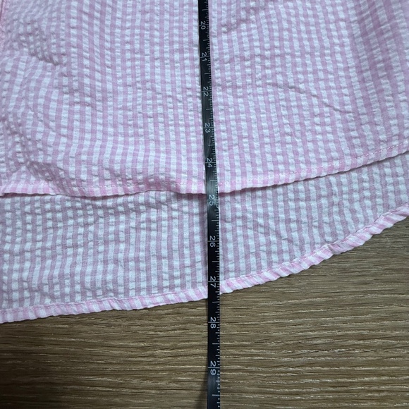 Free People Intimately Women's Lounge Pajama Seersucker Button Down Top Sz L NWT - Picture 8 of 11